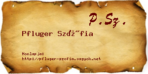 Pfluger Szófia névjegykártya